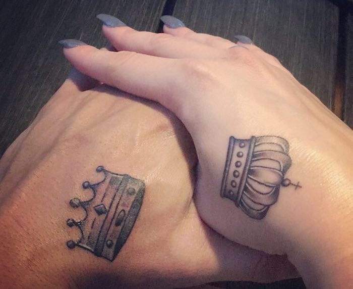tatuaggio coppia re regina